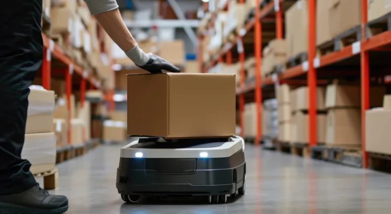 delivery robot in warehouse